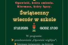 Zielony Geometryczny Jarmark Bożonarodzeniowy Plakat - 1